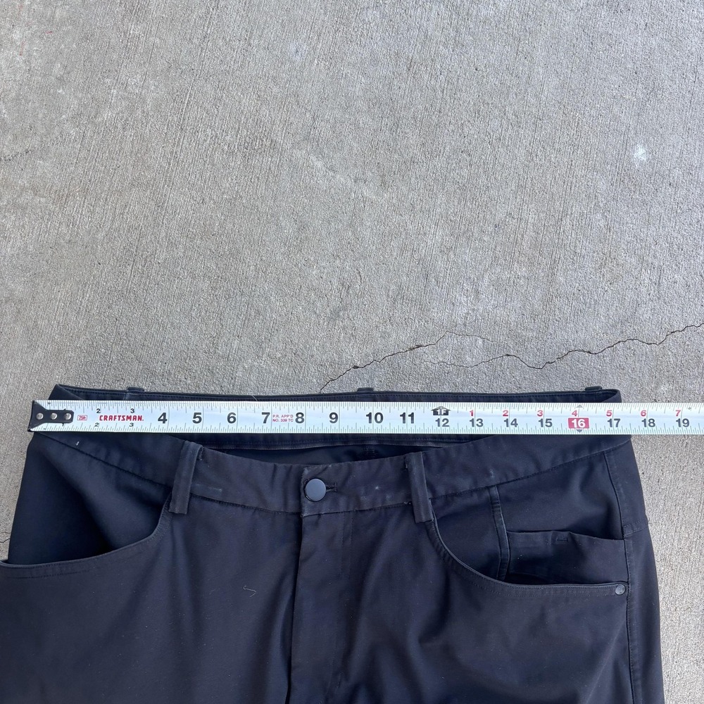 Lululemon Pants Mens 34x36 Black Slim Fit Microfiber Chino Travel Casual Pockets - Picture 7 of 12